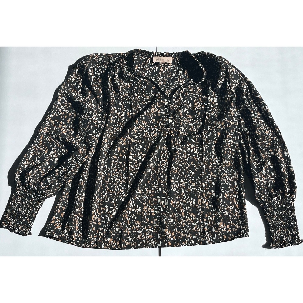 Philosophy Long Sleeve Multi-Colored Blouse‎ - Size Large